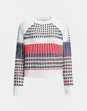 Urban Revivo Checkered Pattern Drop Shoulder Women's Sweaters Multicolor | MLUSJKF-62