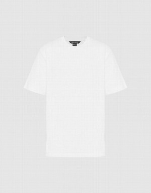 Urban Revivo Crew Neck Straight Men's T-Shirts White | GICPKDL-26