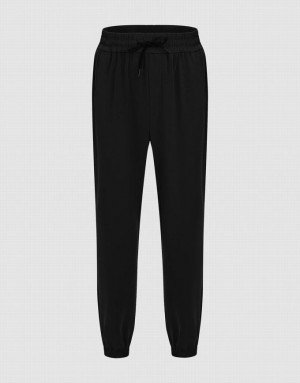 Urban Revivo Drawstring Waist Men's Joggers Black | DGLNQFK-64