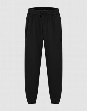 Urban Revivo Drawstring Waist Men's Joggers Black | VTRPXYG-93