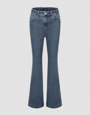 Urban Revivo Flare Women's Jeans Blue | CDHZEFN-84