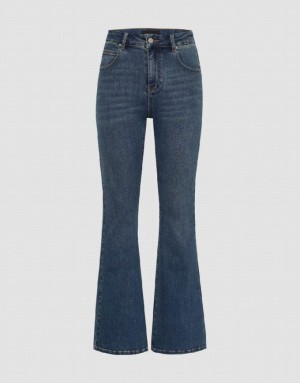 Urban Revivo Flare Women's Jeans Blue | WKSVRDX-97