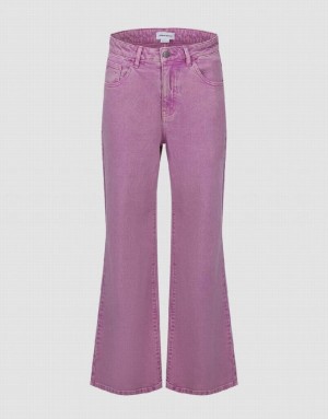 Urban Revivo Flare Women's Jeans Purple | UKOXHLF-49