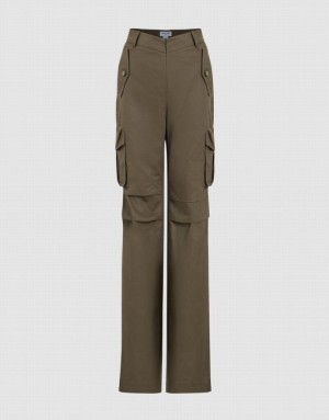 Urban Revivo Flare Women's Pants Grey | EWMSFIK-27