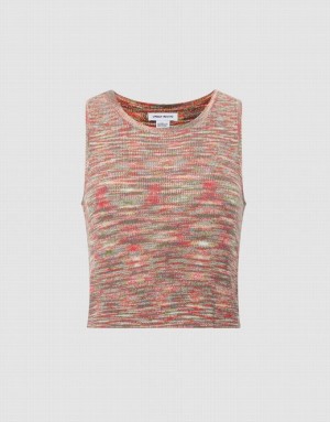 Urban Revivo Flecked Knitted Women's Tank Top Multicolor | XPBQEHJ-95