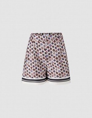 Urban Revivo Geometric Print Women's Shorts Multicolor | HCQYLOB-56