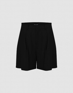 Urban Revivo Glamor Regular Women's Shorts Black | UEMYSOJ-94