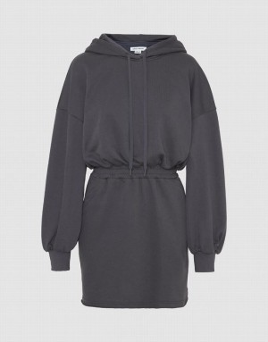 Urban Revivo Hooded Straight Women's Dress Grey | AXRSJNW-65