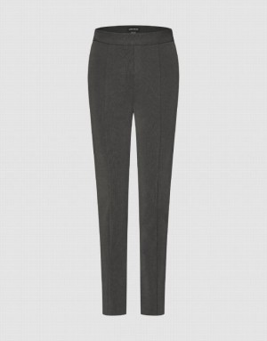 Urban Revivo Knitted Straight Women's Pants Dark Grey | BWIPRZK-93