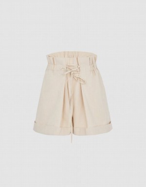 Urban Revivo Leisure Women's Shorts Khaki | UAGRWSC-17