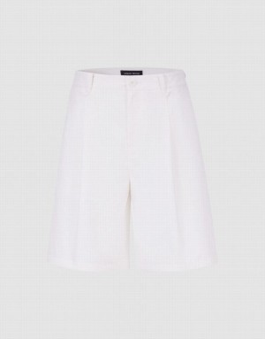 Urban Revivo Linen Women's Shorts White | PSHWYAK-93