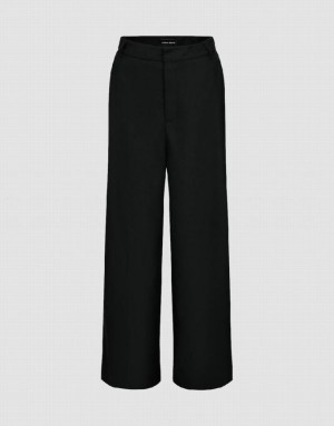 Urban Revivo Loose Straight Women's Pants Black | WEQJDLC-42