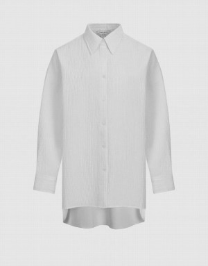 Urban Revivo Loose Straight Women's Shirts White | NGRWTUY-48