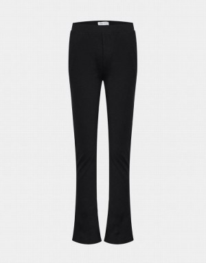 Urban Revivo Mid Rise Skinny Flare Women's Pants Black | WUTFDHC-61