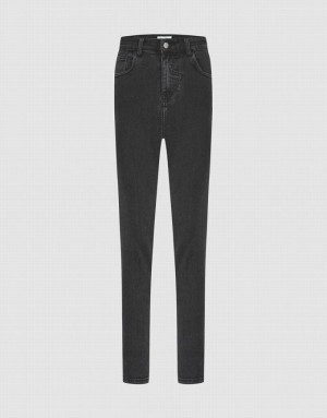 Urban Revivo Mid Waist Skinny Women's Jeans Grey | BNTQDKE-67