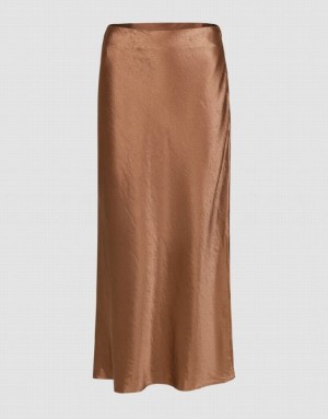 Urban Revivo Midi Straight Women's Skirts Brown | HINVAGX-01