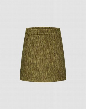 Urban Revivo Mini A-Line Women's Skirts Green | BINULZY-23