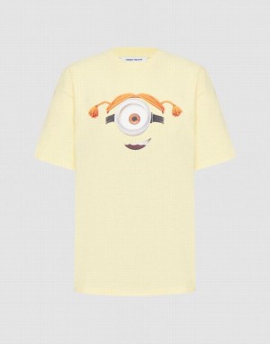 Urban Revivo Minions Women's T-Shirts Yellow | YMVRWOE-53