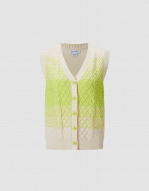 Urban Revivo Ombre Sleeveless Women's Cardigan Multicolor | VXTBAYM-86