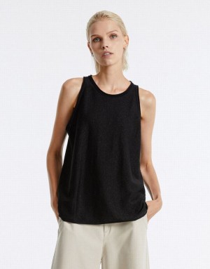 Urban Revivo Oversized Women's Tank Top Black | KUDZBCO-39