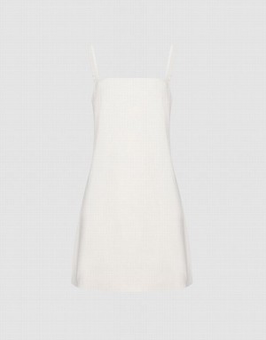 Urban Revivo Plain Cami Women's Dress White | HYKZRTA-72