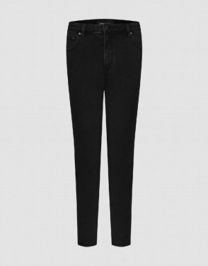 Urban Revivo Raw Hem Skinny Women's Jeans Black | JGTKQOI-64