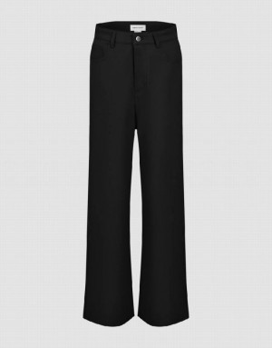 Urban Revivo Regular Flare Women's Pants Black | SALVFNI-07