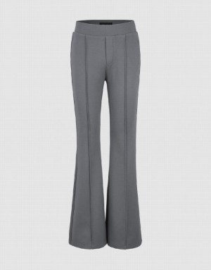 Urban Revivo Skinny Cropped Flare Women's Pants Dark Grey | HUFOYZI-58