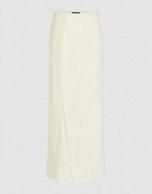 Urban Revivo Skinny Fishtail Women's Skirts Cream | BLQESCR-64