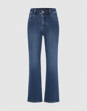 Urban Revivo Skinny Straight Women's Jeans Blue | YMHUZXO-46