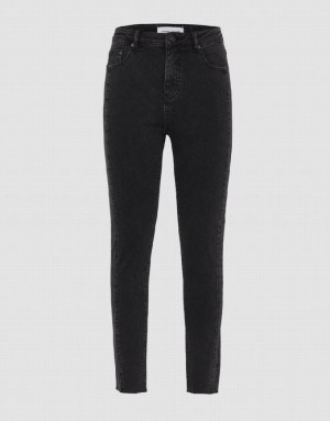 Urban Revivo Skinny Women's Jeans Black | OYJNIDS-57