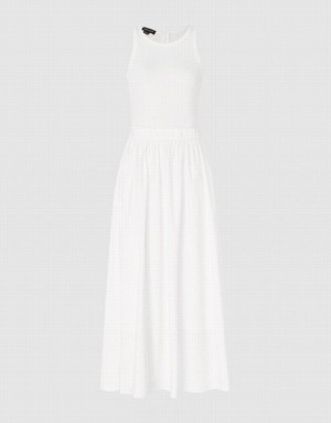 Urban Revivo Sleeveless A-Line Women's Dress White | QMSTRDO-97