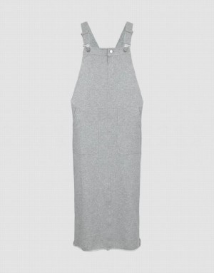 Urban Revivo Sleeveless Straight Women's Knitted Dress Grey | RILDVKF-06