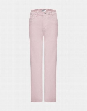 Urban Revivo Straight Leg Women's Jeans Pink | ORLFBAD-04