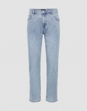 Urban Revivo Straight Men's Jeans Blue | VZBRYSJ-30