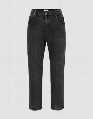 Urban Revivo Straight Men's Jeans Dark Grey | BEYZPXL-15