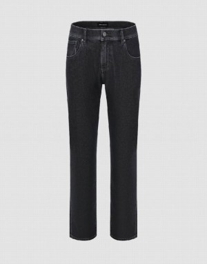 Urban Revivo Straight Men's Jeans Dark Grey | PANRLHY-59