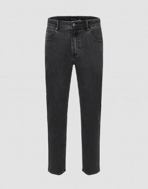 Urban Revivo Straight Men's Jeans Grey | PQAYFKT-37