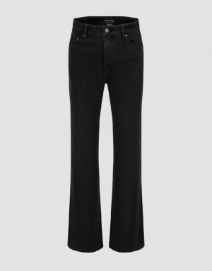 Urban Revivo Straight Women's Jeans Black | KLSMXAU-05