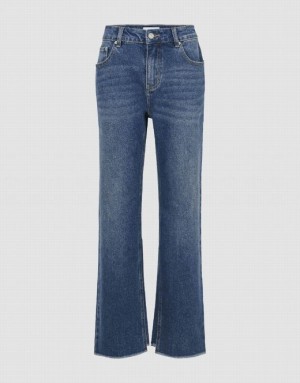 Urban Revivo Straight Women's Jeans Blue | RTHYNSK-67