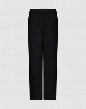 Urban Revivo Straight Women's Pants Black | BYGVDCL-82