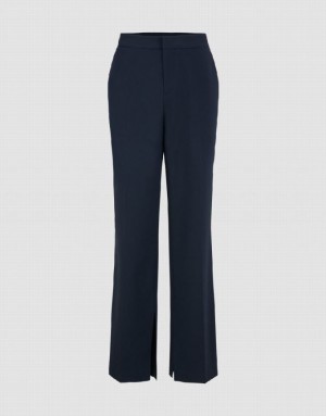 Urban Revivo Straight Women's Pants Blue | STHWBUO-87