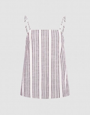 Urban Revivo Striped Women's Camisole White | AWKSYUG-46