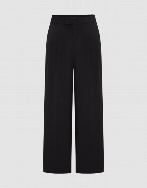 Urban Revivo Tailored Straight Women's Pants Black | VZGLUND-19