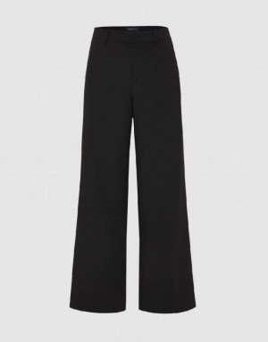 Urban Revivo Tailored Wide-Leg Women's Pants Black | YVTUOEA-21