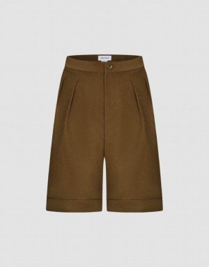 Urban Revivo Tailored Women's Shorts Brown | XWIJPZC-84