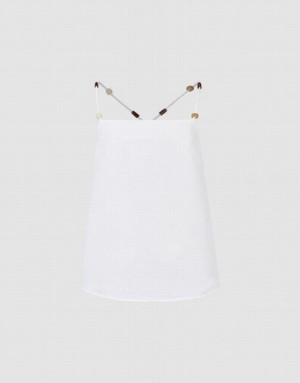 Urban Revivo Thin Women's Camisole White | PGJRIMX-19