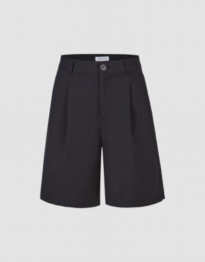 Urban Revivo Urban Regular Women's Shorts Black | QWEFSLC-10