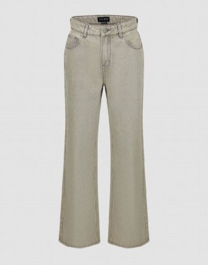 Urban Revivo Wide-Leg Women's Jeans Light Grey | MNVEYOA-21