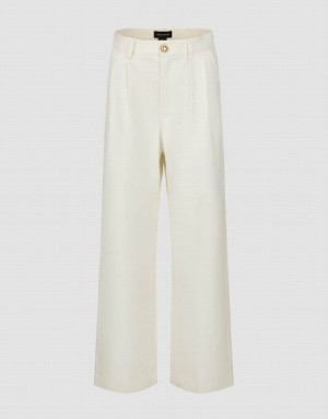 Urban Revivo Wide-Leg Women's Jeans White | NJQZDHF-27